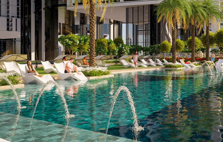 Adult and kids swimming pools