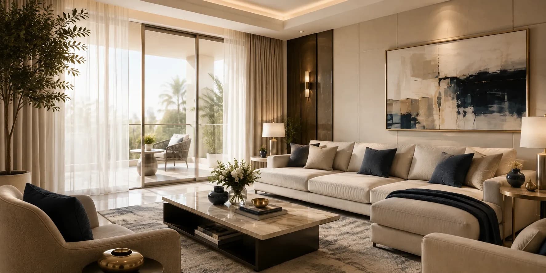Elegant residential interior for Dubai property consultation